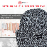 Envivacor Onyx Chunky Knit Beanie Trendy Winter Hats | 100% Acrylic Beanie for Men & Women | 12 Knit Hat - EnvivaCor 