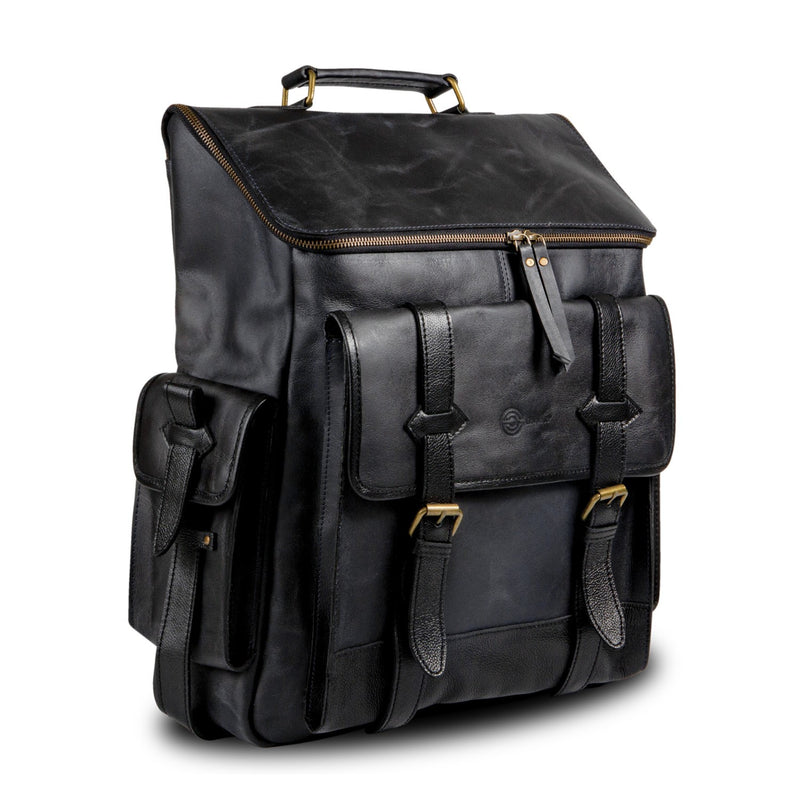 EVOD Leather Backpack by EnvivaCor- Mountain Smoke